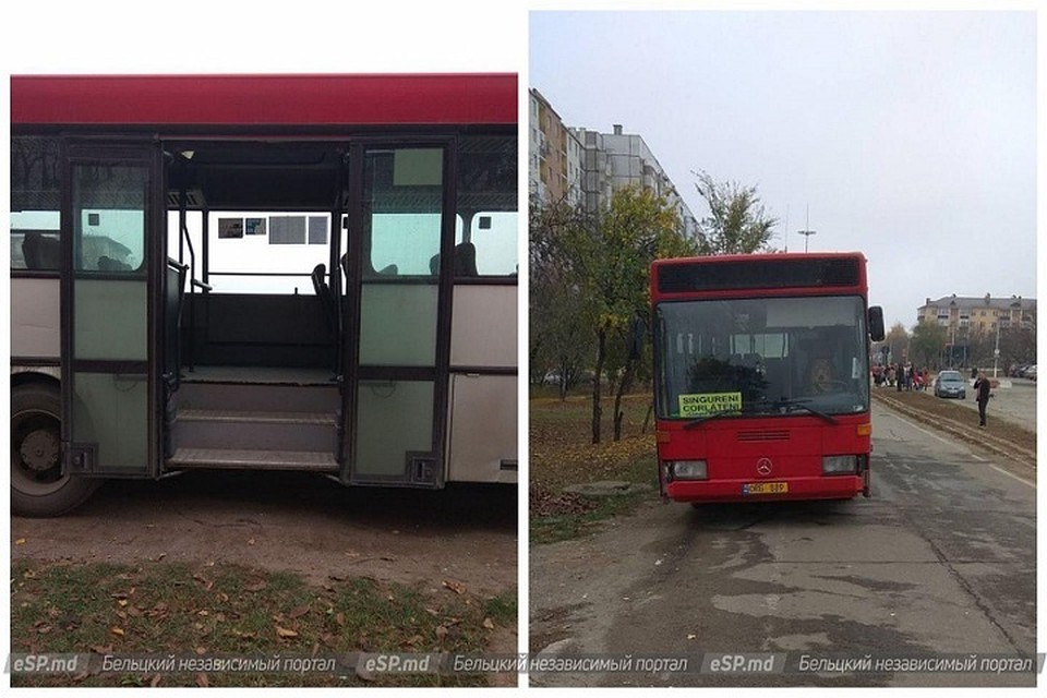 Женщина выпала из этого автобуса (Фото: esp.md).