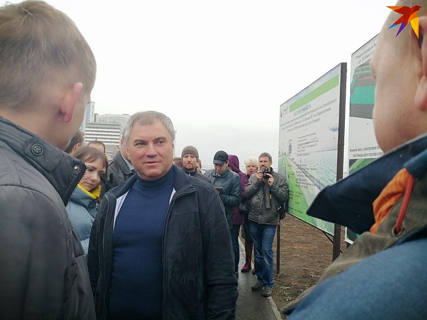 Вячеслав Володин побывал на строительстве нового саратовского пляжа
