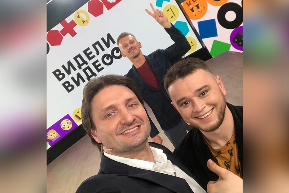 Баграт с Эдгардом Запашным и ведущим передачи Александром Смолом. Фото героя публикации