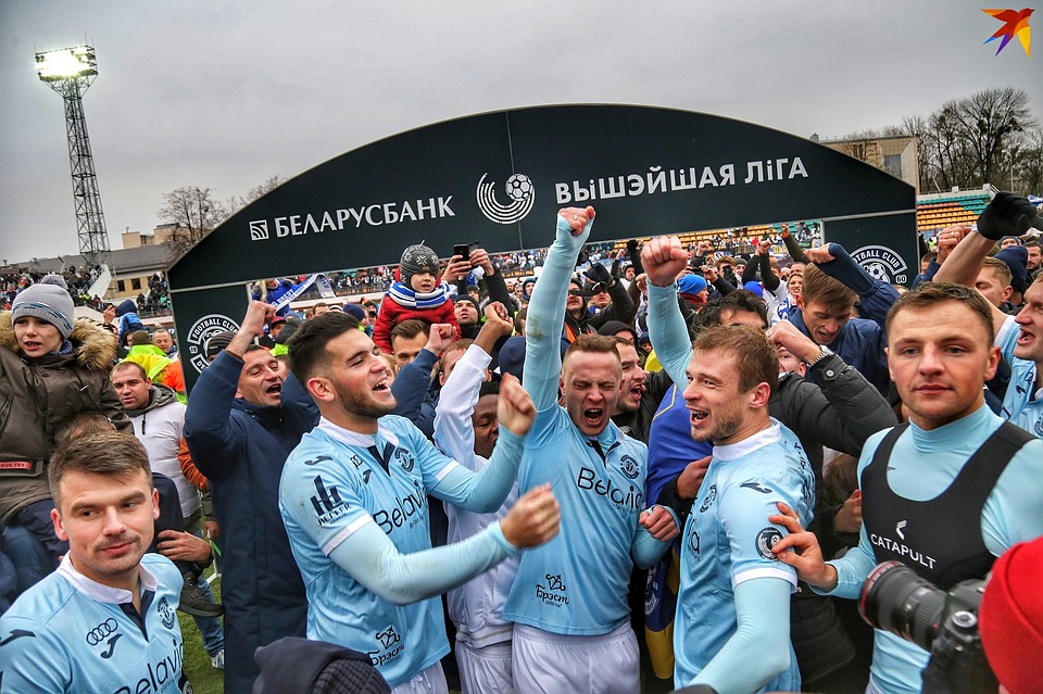 Брестское «Динамо» впервые стало чемпионом Беларуси. Фото: twitter.com/dynamobrest