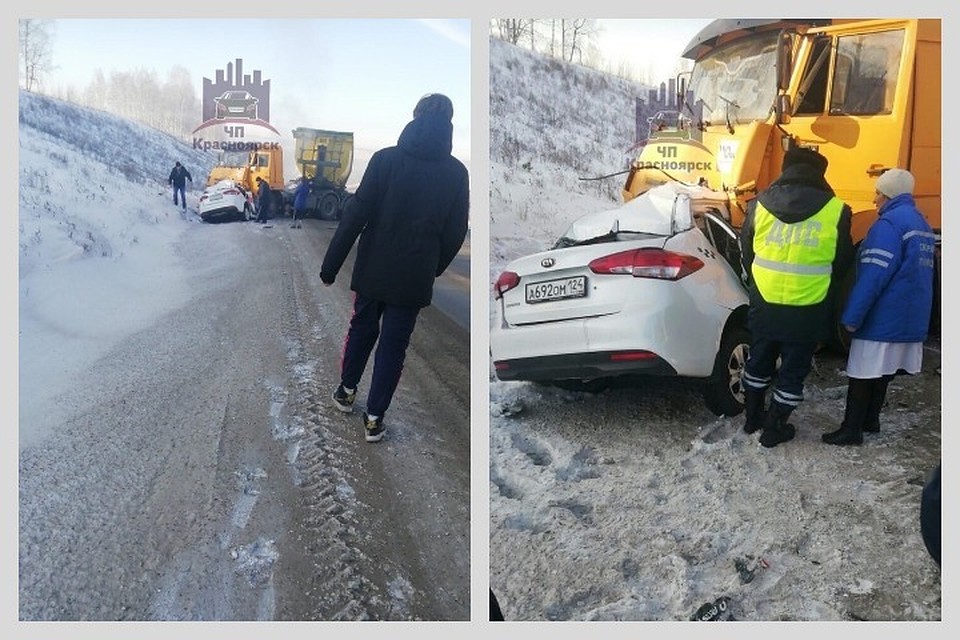.«Трасса смерти» в Красноярском крае забрала еще одну человеческую жизнь. Фото: ЧП - Красноярск.