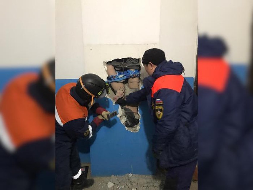 Мужчину спасли...валенки.