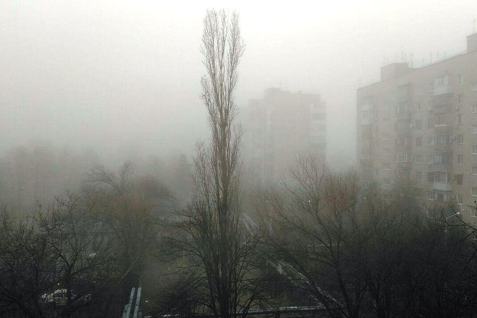 Туман окутал весь город.