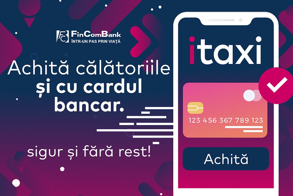 itaxi в партнерстве с FinComBank вводит способ оплаты картой при оплате услуг такси