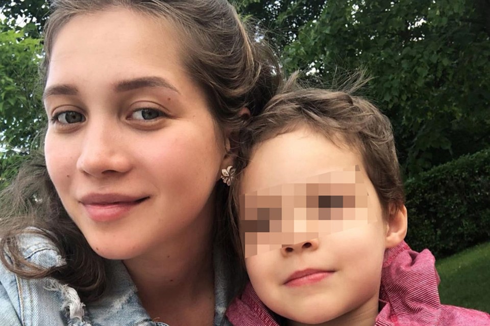 Ульяна Донскова с сыном Ромой.