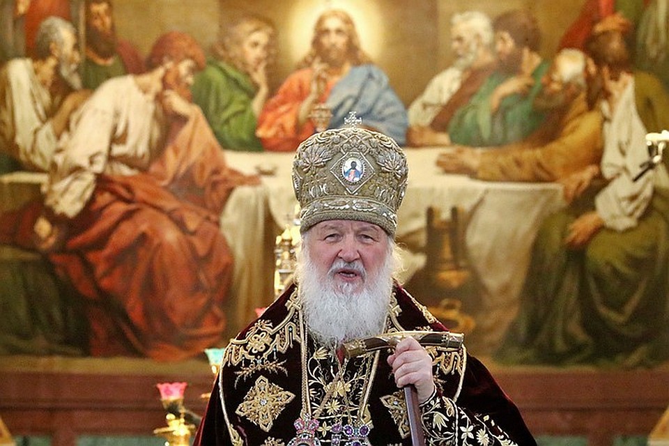Накануне праздника патриарх Кирилл провёл Всенощное бдение в московском храме Христа Спасителя