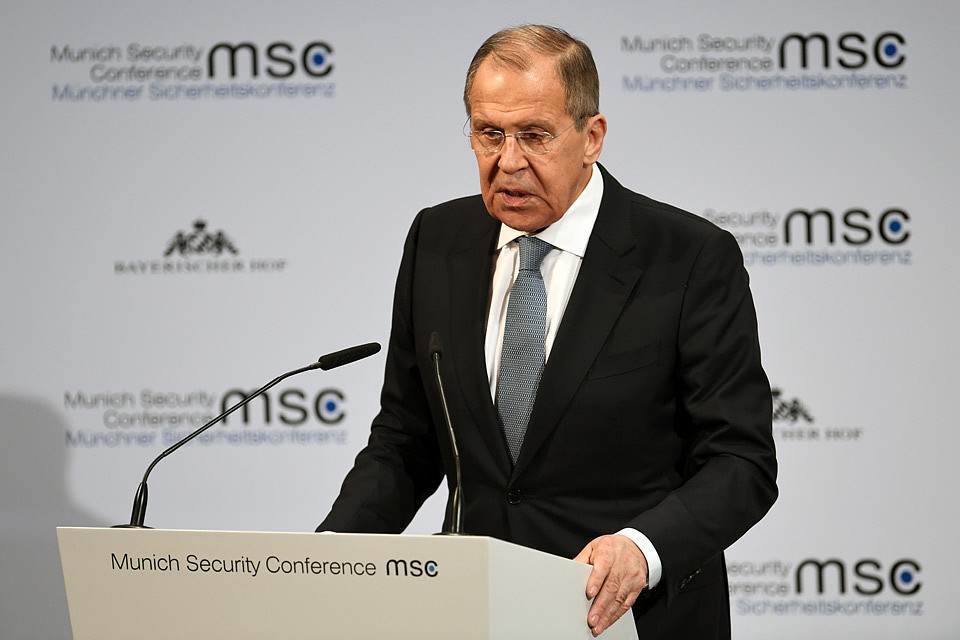 Министр иностранных дел России РФ Сергей Лавров выступил с речью на Мюнхенской конференции по безопасности.