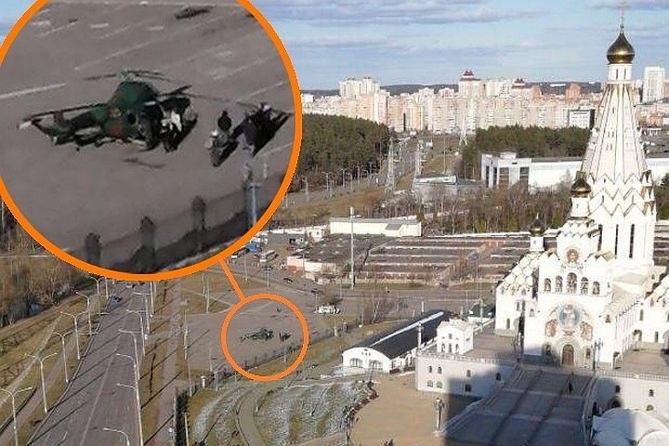 Патриарший Экзарх Беларуси с высоты они окропил столицу святой водой, чтобы Господь умиротворил вирус в Беларуси. Фото: телеграм-канал "Беларусь головного мозга".