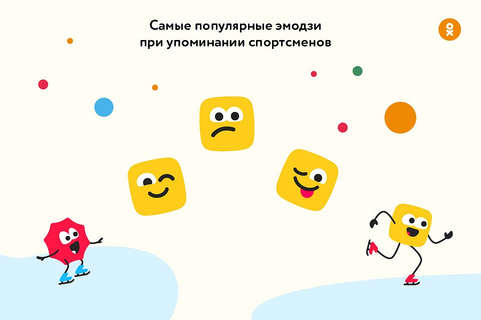 Социальная сеть Одноклассники провела исследование и выяснила, какие эмодзи используют, когда пишут о популярных спортсменах.