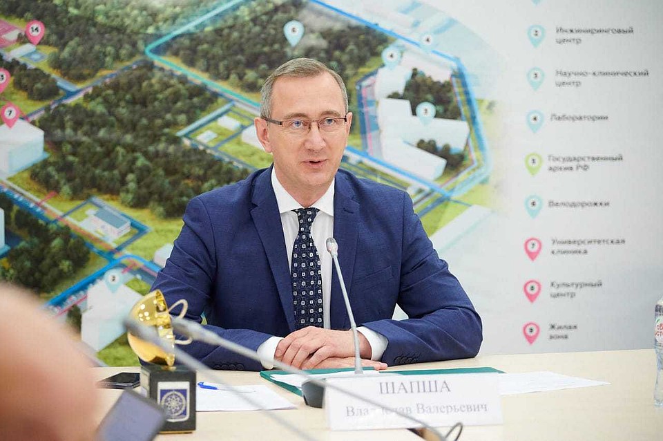 Владислав Шапша обратил внимание, что ИНТЦ — «один из четырех проектов, которые поддерживает Правительство России в рамках комплексной программы по восстановлению экономики. Фото: правительство Калужской области