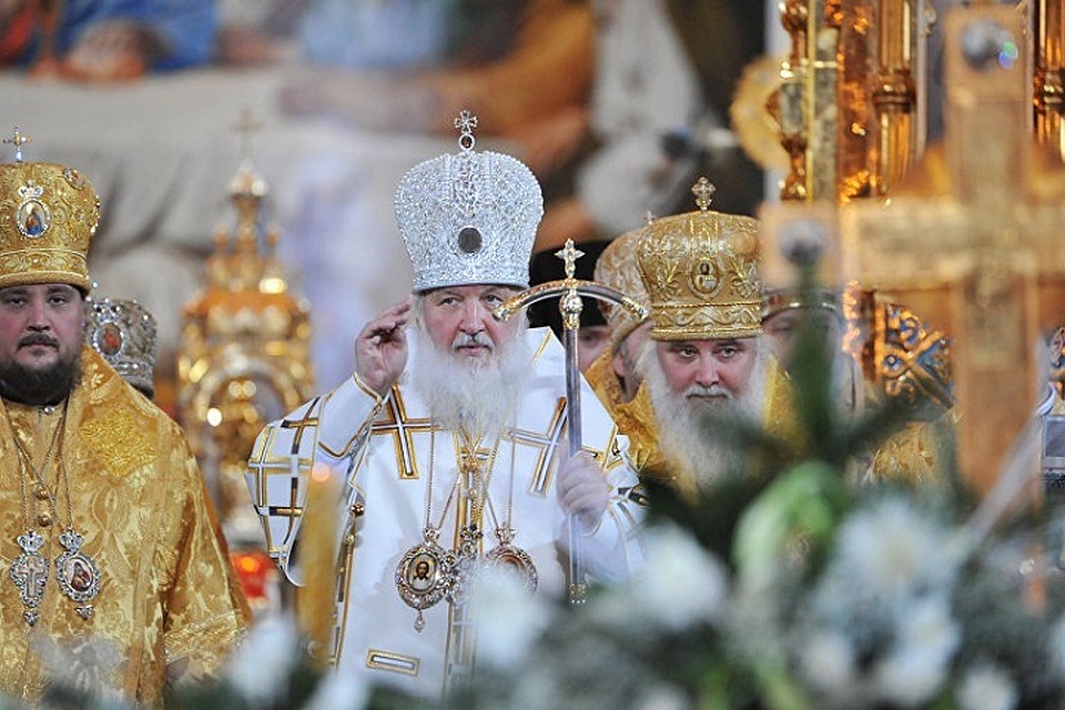 Патриарх Кирилл провел Рождественское богослужение в Храме Христа Спасителя