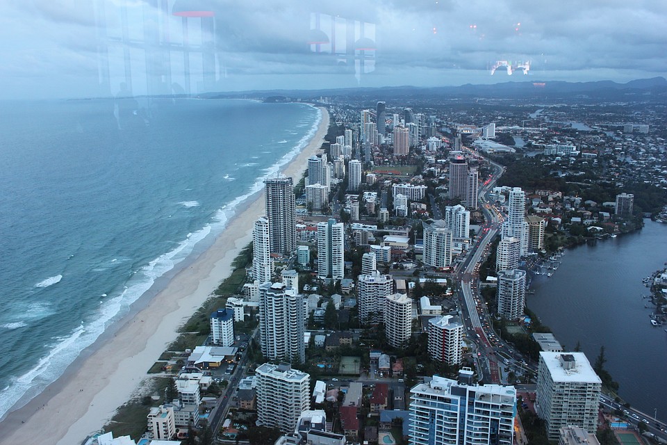 Город Gold Coast с высоты птичьего полета. Фото: автора.