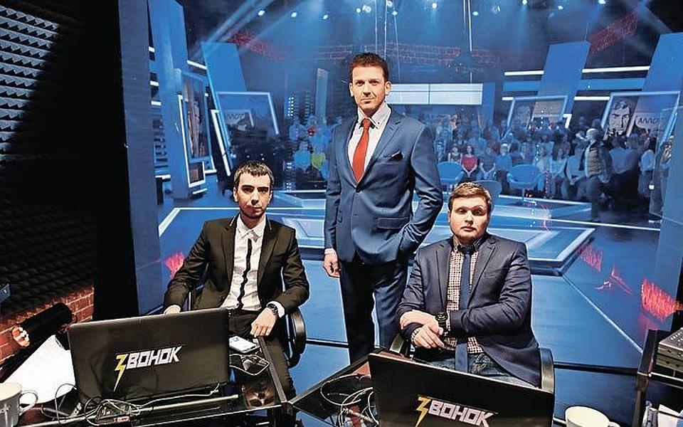 Слева направо: Вован, ведущий Михаил Генделев и Лексус. Фото: НТВ.