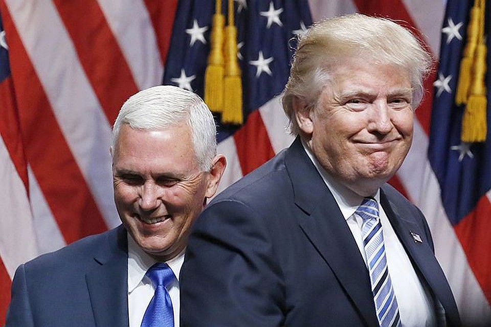 Новые первые лица Америки – Майк Пенс и Дональд Трамп