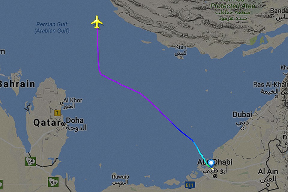 В воскресение вечером самолет Лукашенко вылетел в Минск. Фото: flightradar24.com
