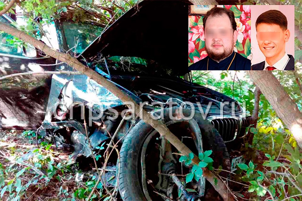 В иномарке, попавшей в смертельное ДТП в Саратовской области, по предварительным данным, находились двое - петербургский архимандрит Серафим и алтарник Мариан Романцов. Фото: chpsaratov.ru
