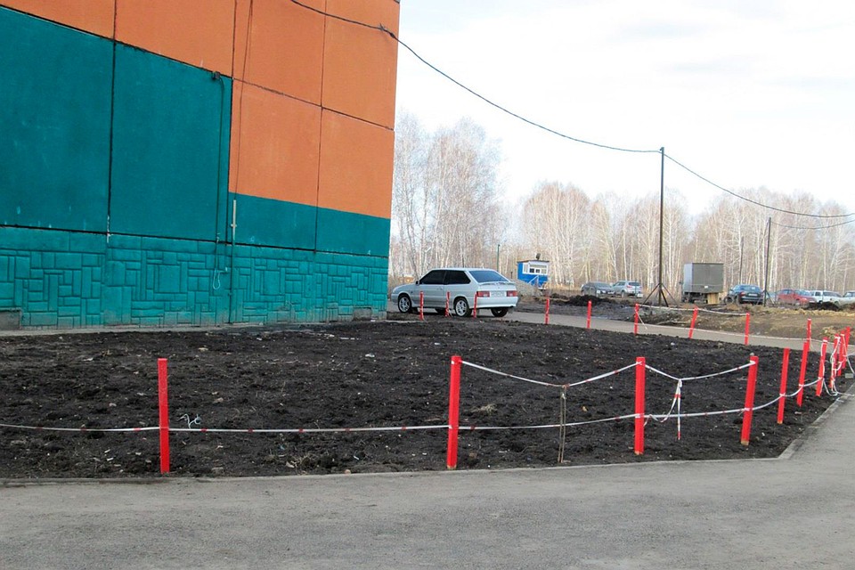 Газон огородили от машин. Фото: из архива героя публикации