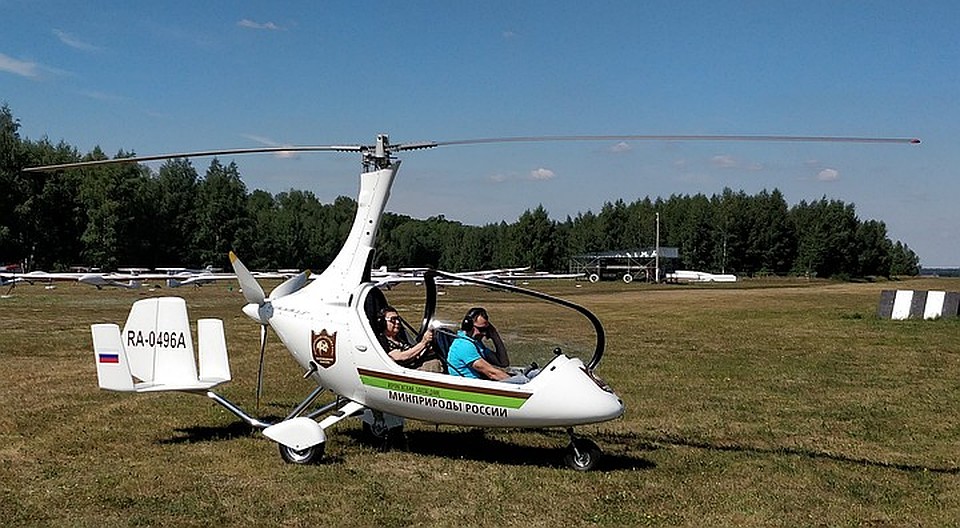 Полеты на автожире с пилотом заповедника Сергеем Кандауровым. Фото Алексея Бокия