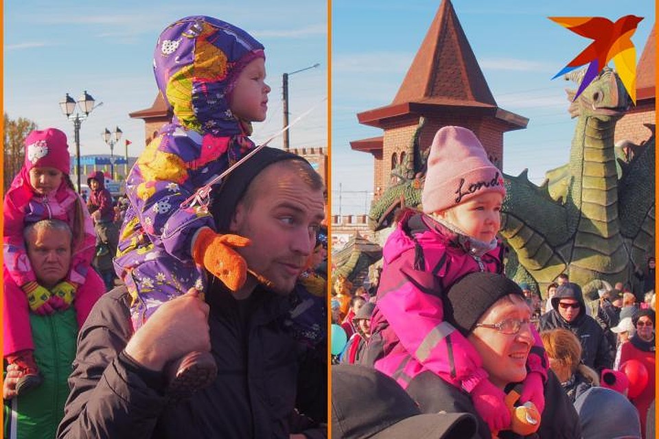 Ответственные родители сажали своих детей себе на шею, а не на авторские скульптуры. Фото: Виктор КОСТРОВ
