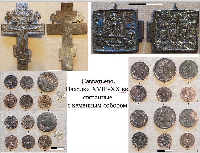 был найден всего лишь один нательный крест. Фото: из презентации Елены Романовой