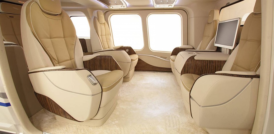 Так выглядит салон вертолета в VIP-компоновке. Фото: redsearch.org.