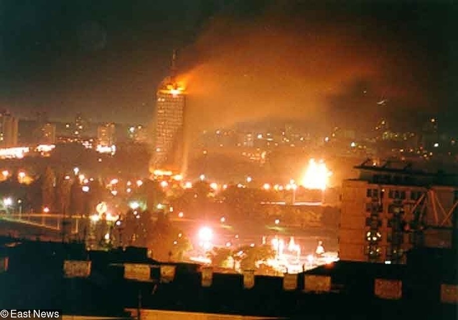 Август 1999 года, Белград во время бомбардировок НАТО. Фото: EAST NEWS