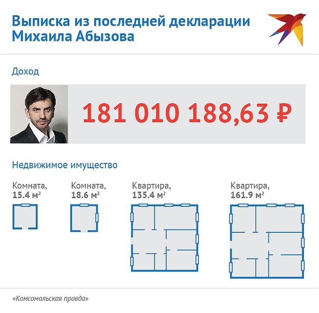 Выписка из декларации Абызова Фото: Наиль ВАЛИУЛИН