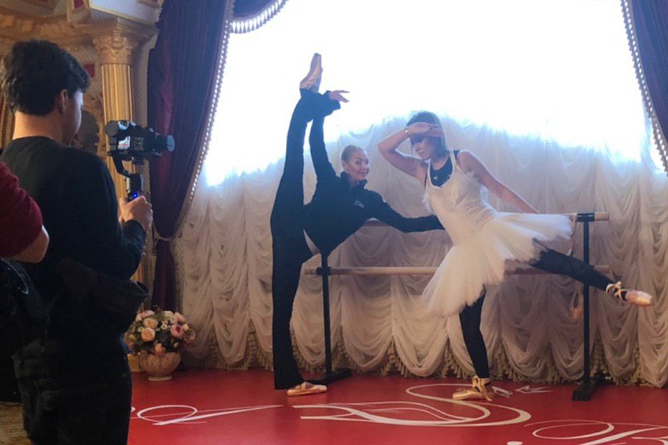 Во время записи сценки для ютуб-канала Ксении. Фото: Из личного архива