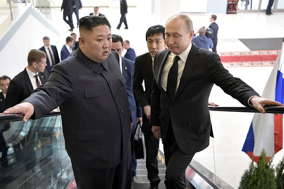 Президент России Владимир Путин и Ким Чен Ын. Фото: REUTERS