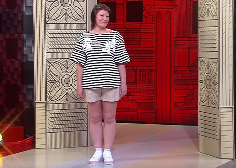 Такой комплект выбрала себе Ирина. Скриншот с шоу "Модный приговор" 1 канала