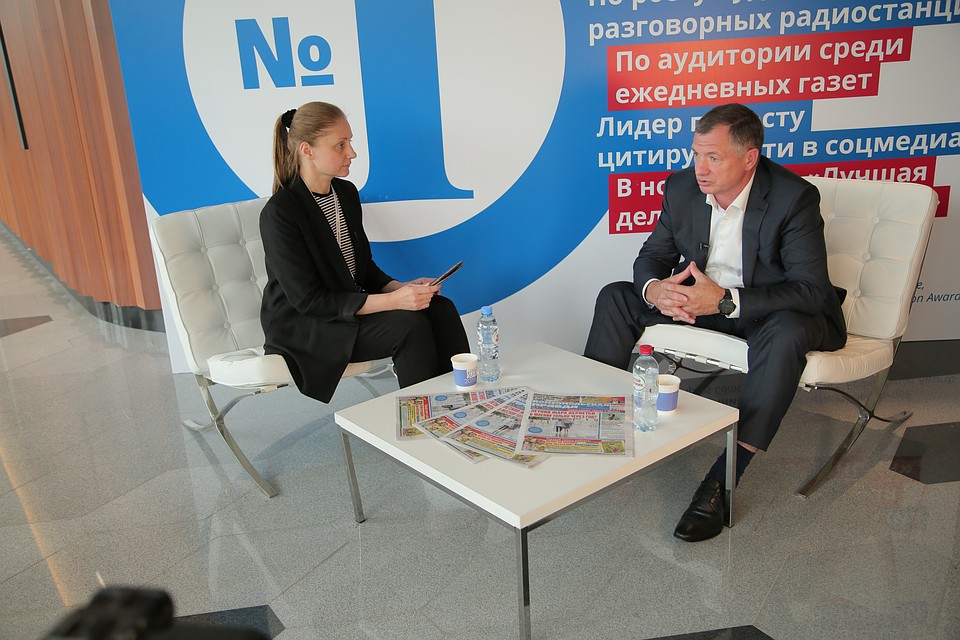 Заммэра ответил на вопросы журналистов на Moscow Urban Forum 2019 в телестудии «Комсомольской правды»