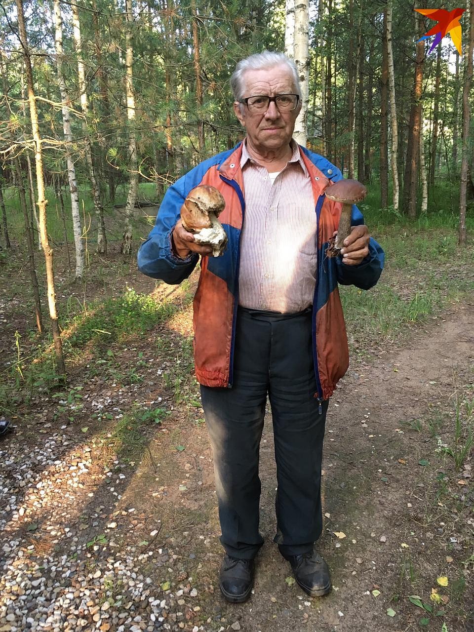 Владимир Нюхляев собрал урожай грибов прямо у дачного дома Фото: Ирина ТАРАСОВА