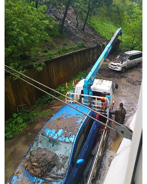 Оползень на Нерчинской, 27 Фото: Социальные сети
