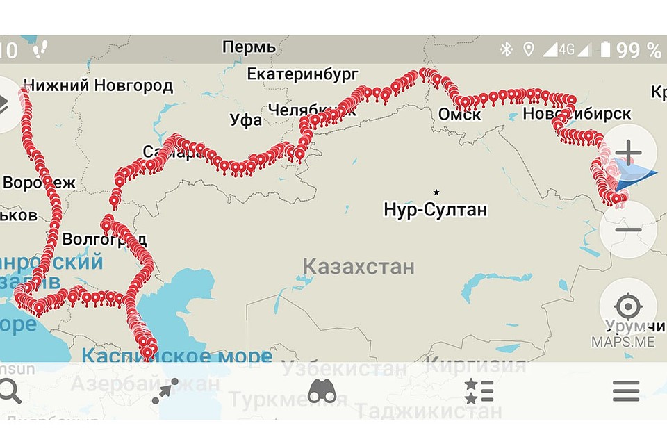 За один год и три с половиной месяца Андрей успел пройти девять тысяч километров Фото: Личная страничка героя публикации в соцсети