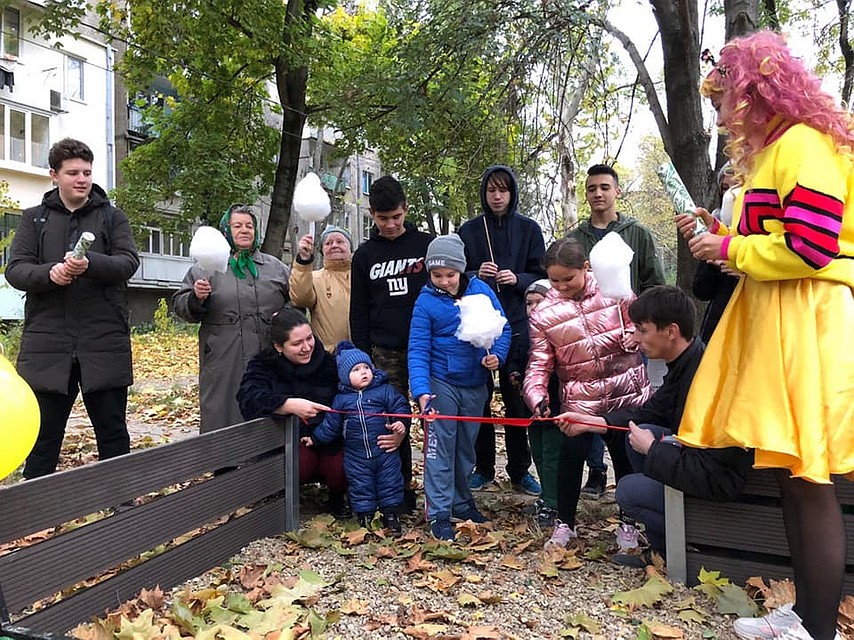 Площадки открыли дети.