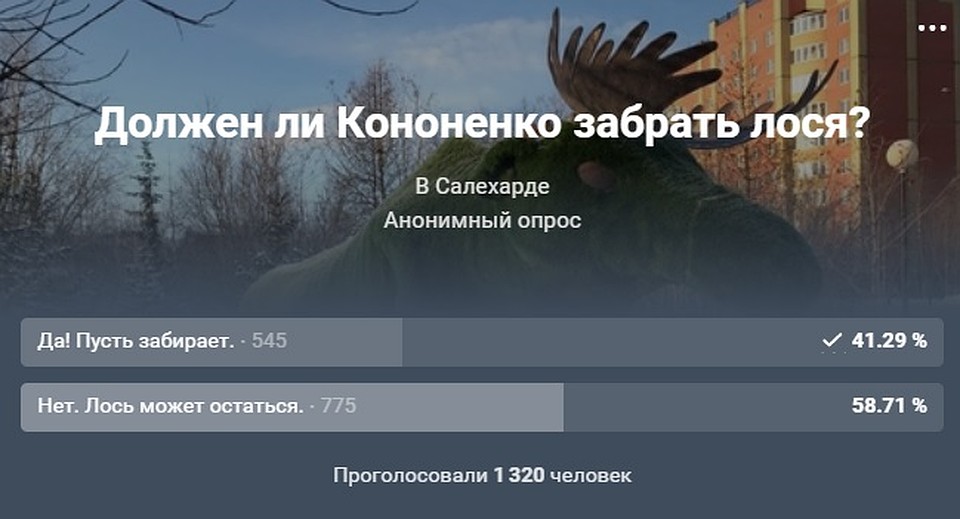 Горожане организовали голосование в соцсети Фото: группа "В Салехарде" vk.com