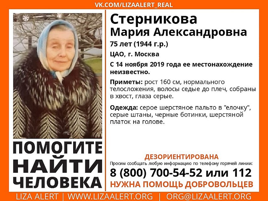 В Москве спустя сутки после исчезновения нашли маму актера Александра Носика