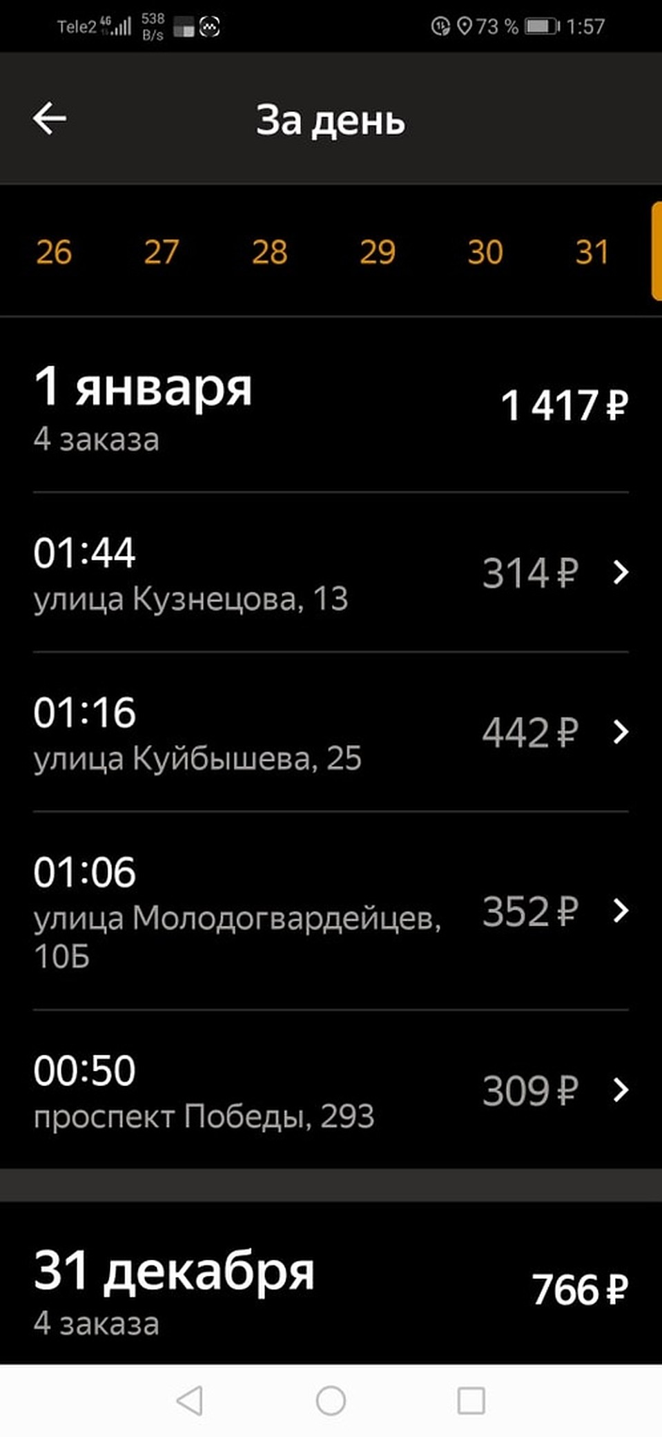 Почти полторы тысячи за час работы 1 января - неплохо!