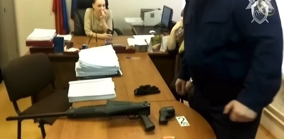 Оружие, из которого были произведены выстрелы. ФОТО: кадр видео СК РФ
