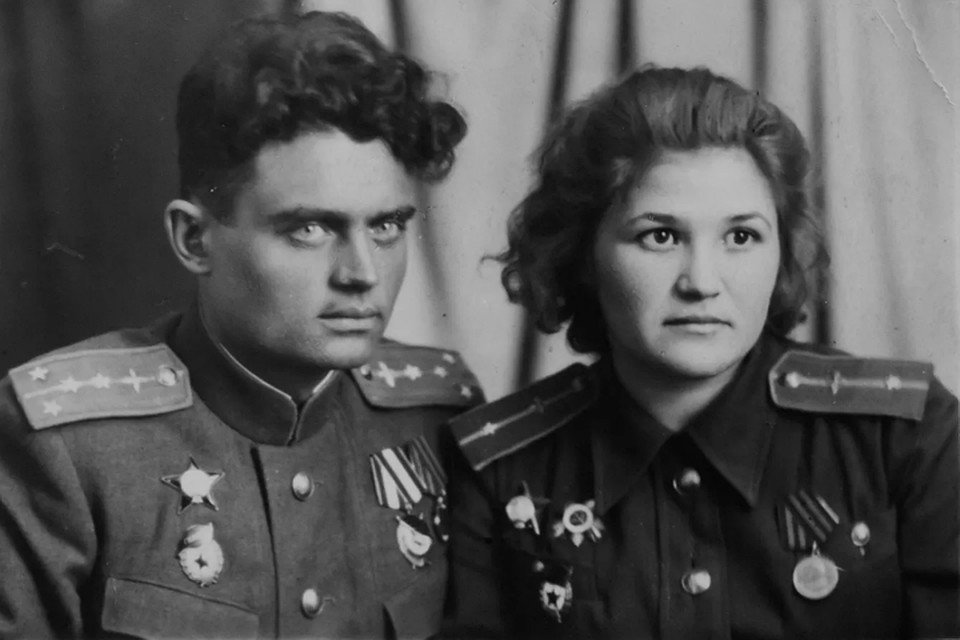 Галина Брок с мужем Георгием Бельцовым.