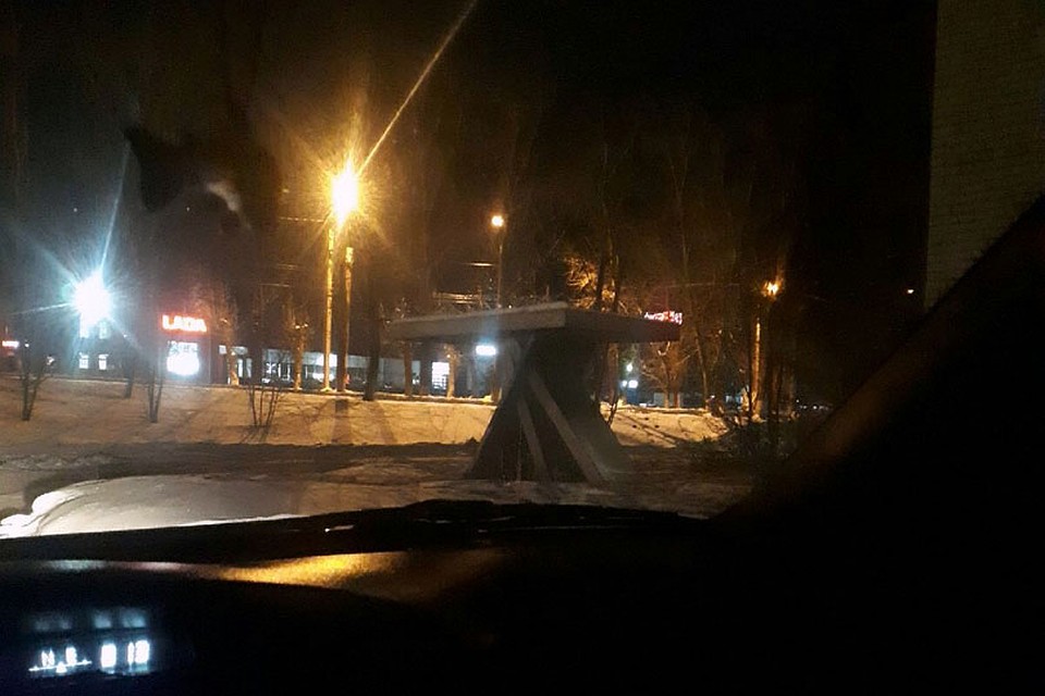 Монумент исчез. Фото: Антон Назаров, ВК.