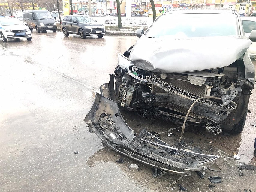В аварии на ул. Рылеева пострадали два водителя Фото: Пресс-служба УГИБДД по Тамбовской области
