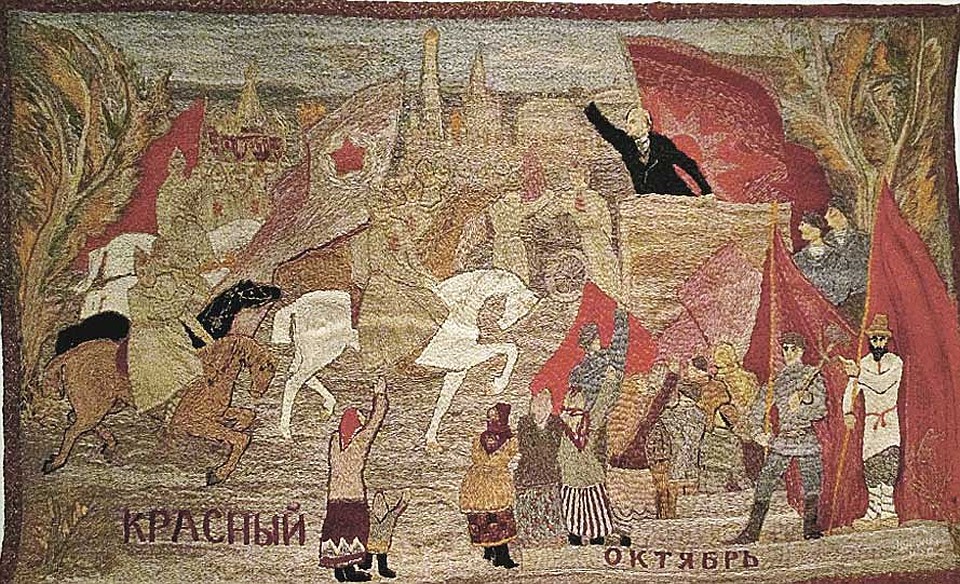 На ковре русских умельцев вождь приобрел черты былинного князя. Фото: Личный архив.
