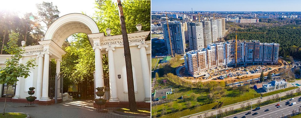 Рядом с комплексом – главный проспект столицы и сразу две станции метро.