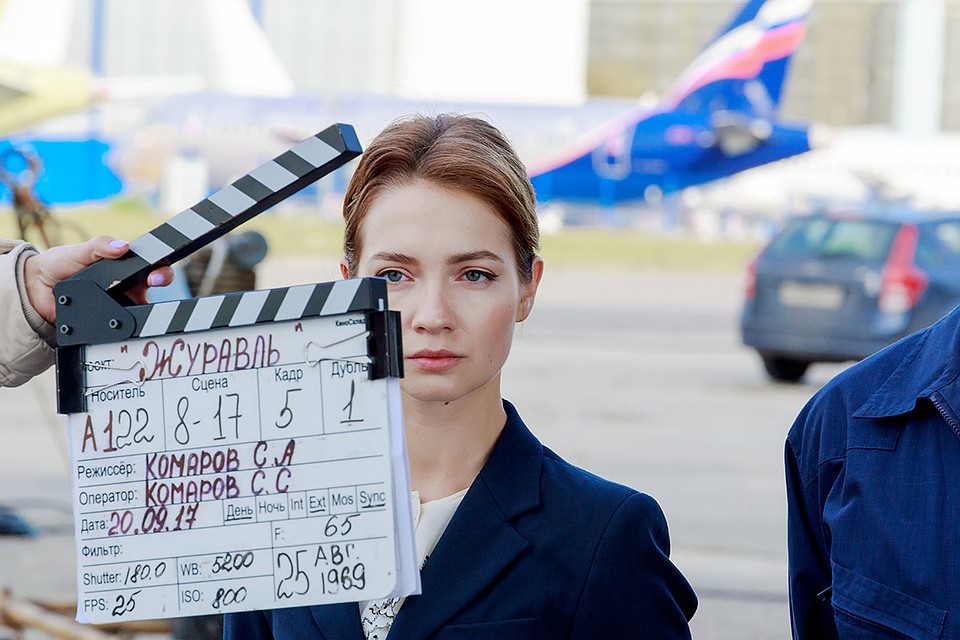 Актриса Мария Луговая на съемках сериала. Фото: Первый канал