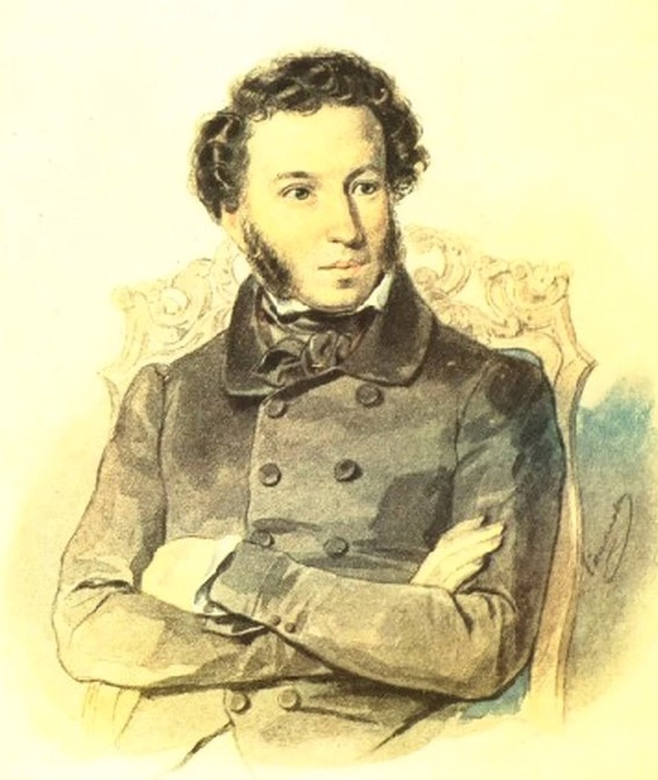 Портрет Александра Пушкина художника П.Соколова, 1836 год.