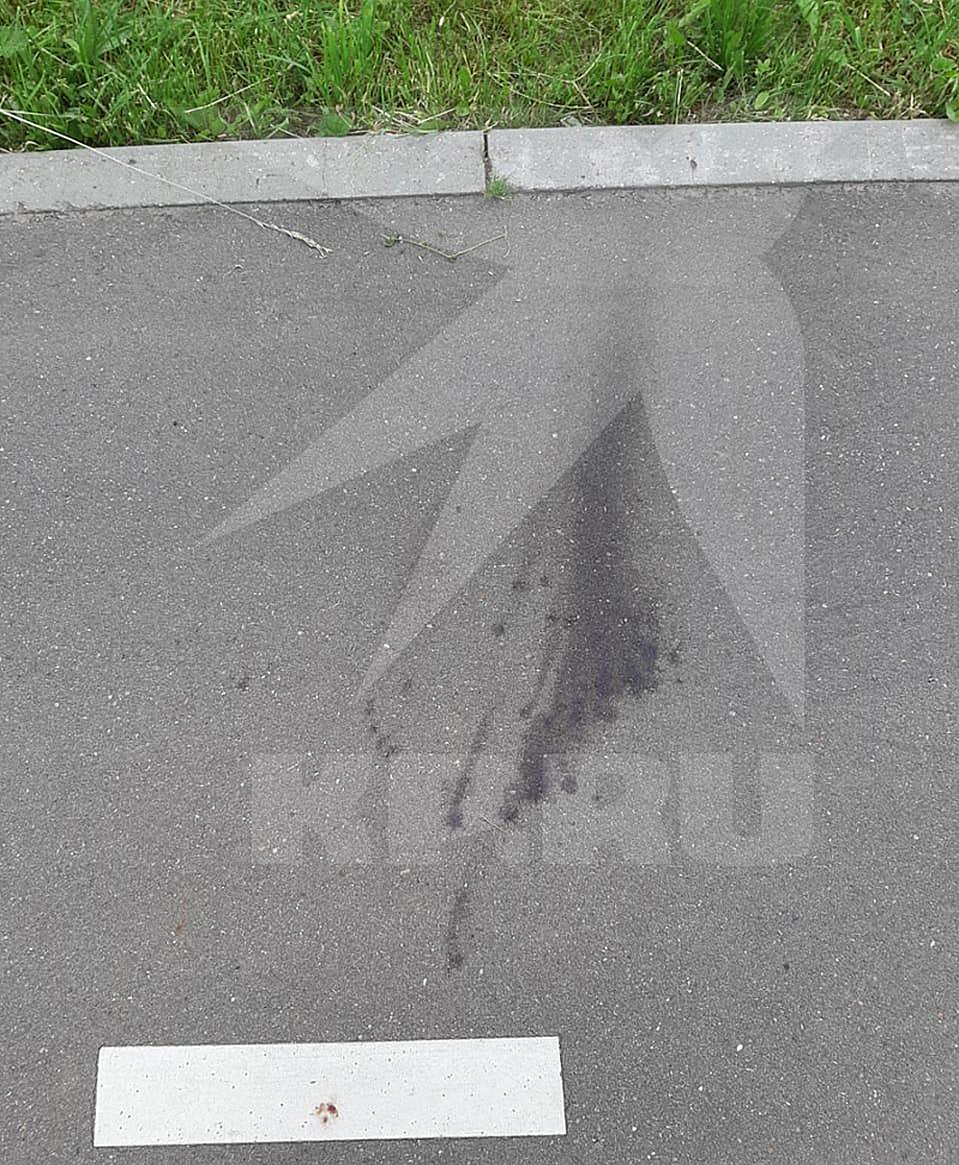 Следы крови на асфальте