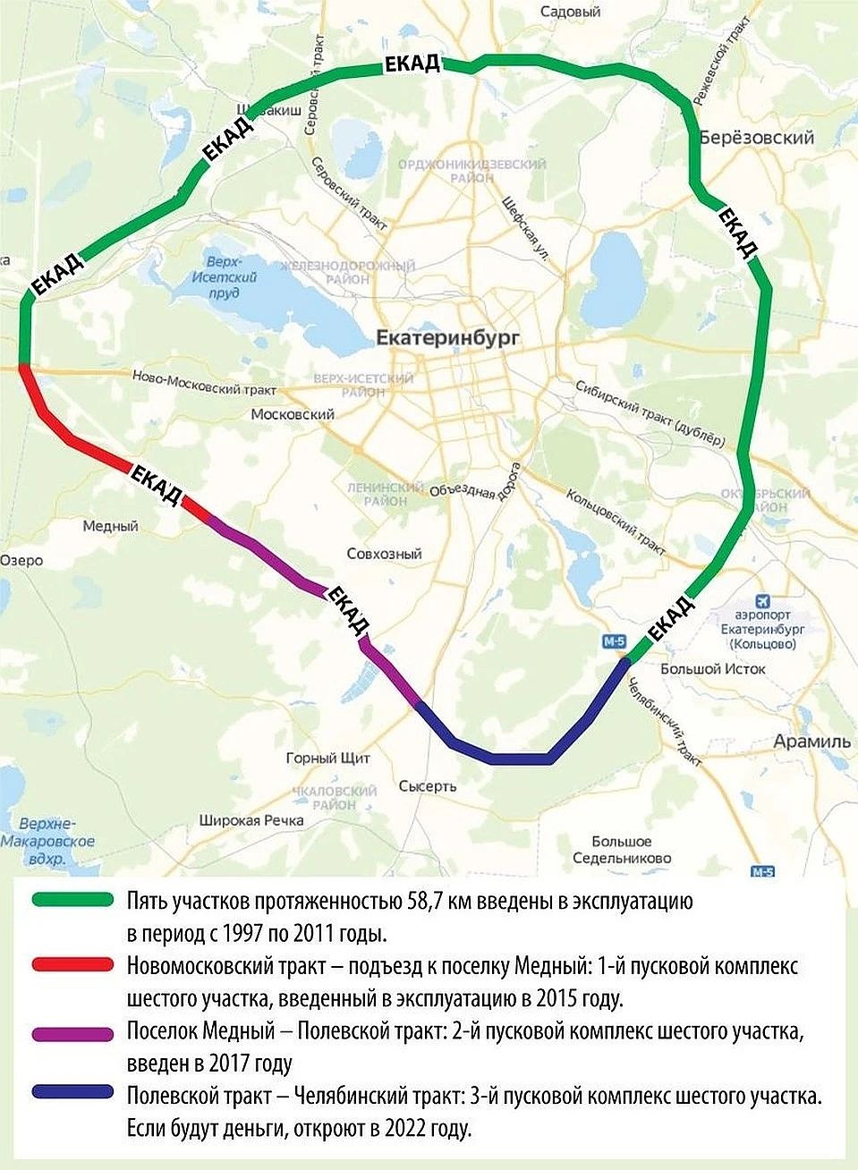 Степень готовности Екатеринбургской кольцевой автомобильной дороги. Фото: Ксения КРИВОЩЕКОВА