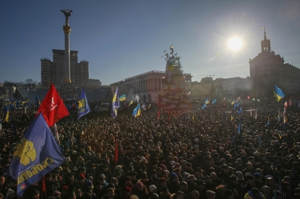 Более 12 тысяч человек приняли участие в «народном вече» в Киеве Фото: REUTERS