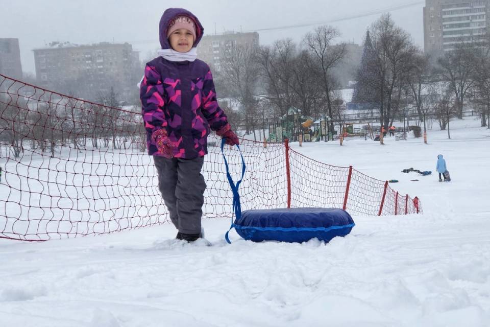 Горка в парке «Яуза»